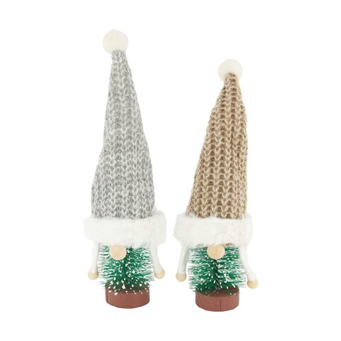 Deco kabouter-kerstboom 7x22cm 2ass