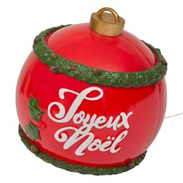 Deco kerstbal D54xH58cm 8Led Joyeux Noël
