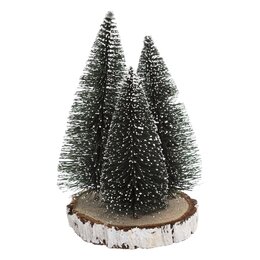 Deco kerstbomen 3stuks H20cm groen