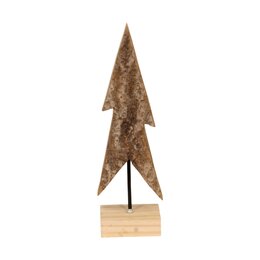 Deco kerstboom 11x38cm hout