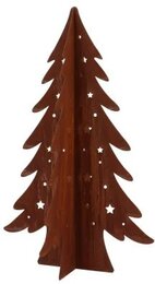 Deco kerstboom 13x20cm Scottish bruin