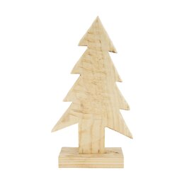 Deco kerstboom 19x38cm hout
