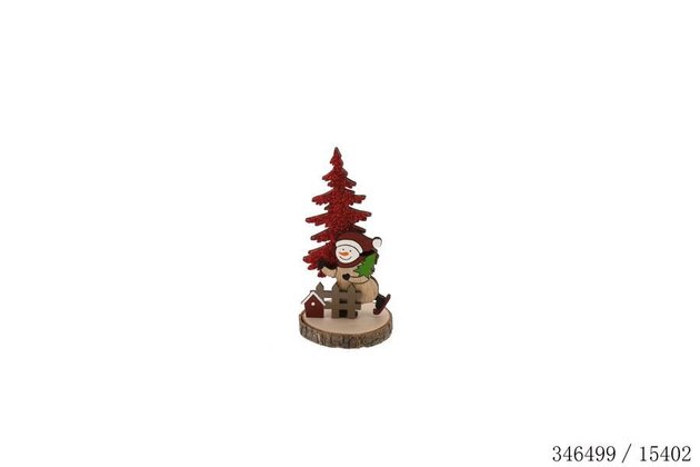 Deco kerstboom 6x13x6cm hout