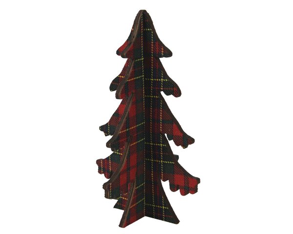 Deco kerstboom 9x24cm rood