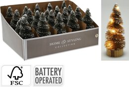 Deco kerstboom H15cm 8Led groen