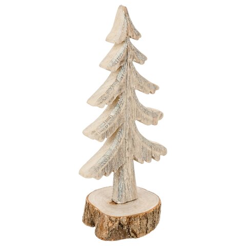 Deco kerstboom op hout H26cm