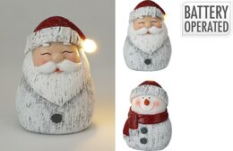 Deco kerstfiguur H11cm Led 2ass