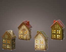 Deco maison 7x11cm Led 4ass