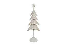 Déco sapin Anouk 23xH63cm blanc