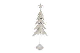 Déco sapin Anouk 30xH83cm blanc