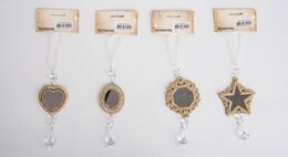 deco suspension hart/ster/ovale/octogon 19cm