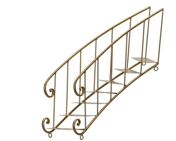 Deco trappen 32x39x44cm ijzer goud