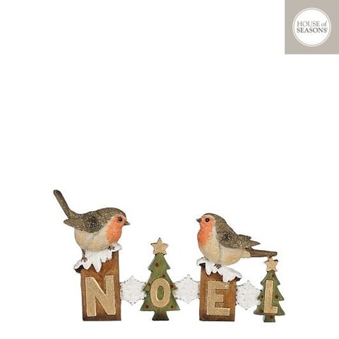 Deco vogel Noël 19x11cm