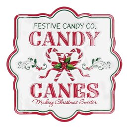 Décoration murale Candy Canes 35x35cm