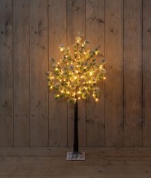 Dennenboom H120cm 64Led classic warm bruin