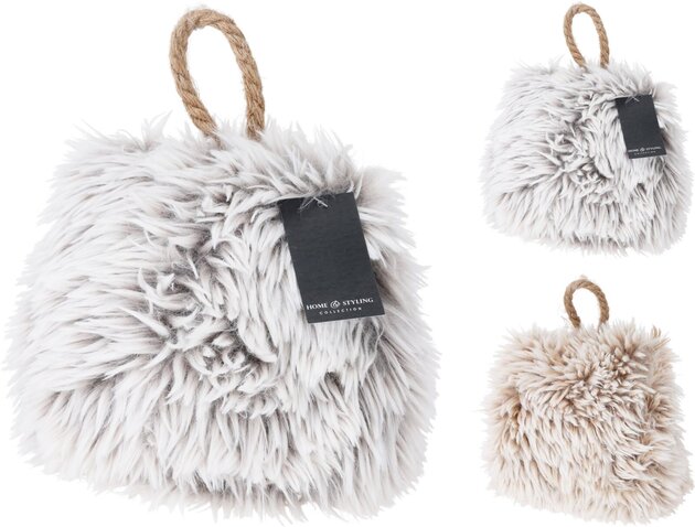 Deurstopper 15cm met bont 2ass