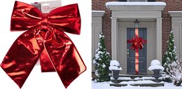Deurstrik 33x40cm glitter rood