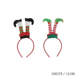 Diadeem elf 26x11cm paill 2ass