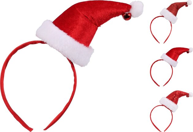 Diadeem met Kerstmuts 3ass