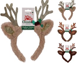 Diadeem rendier 30cm 3ass