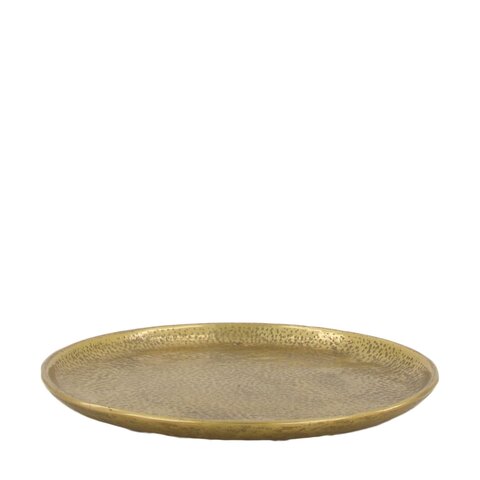 Dienblad D23cm alu goud