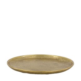 Dienblad D23cm alu goud