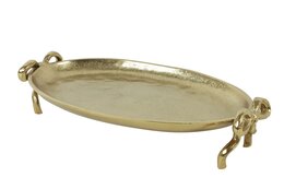 Dienblad Darla 25x42x9cm met strik goud