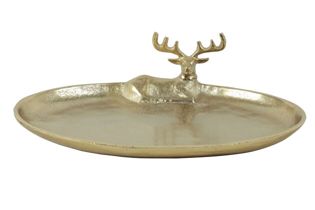 Dienblad hert Tarik 28x23x10cm goud
