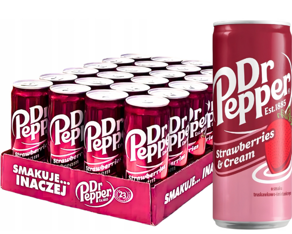 Dr Pepper strawberry cream 24x33cl
