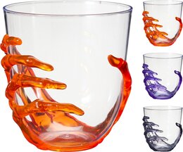 Drinkbeker 430ml skelethand 3ass