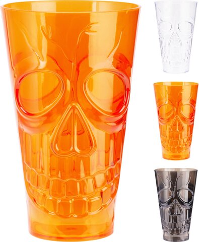 Drinkbeker 550ml doodshoofd 3ass