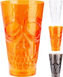 Drinkbeker 550ml doodshoofd 3ass