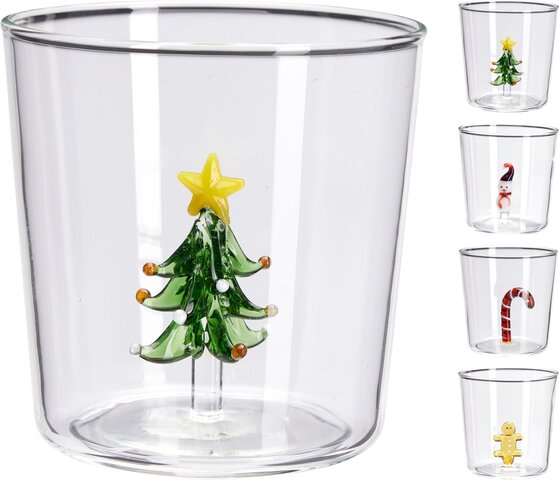 Drinkglas met print 4ass