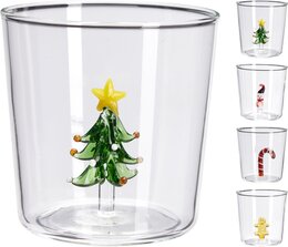 Drinkglas met print 4ass