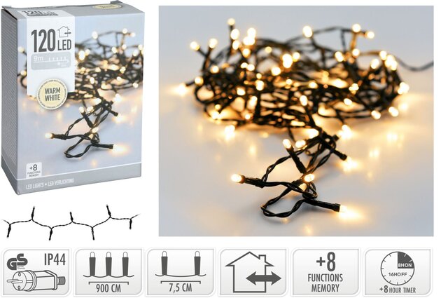 Eclairage led 120L blanc chaud - extérieur
