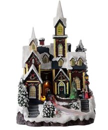Eglise de village LED 30x26x45