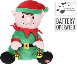 elf / lutin noel 29cm peluche - image 2