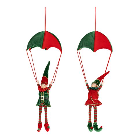 Elf parachute 24x24x58cm 2ass