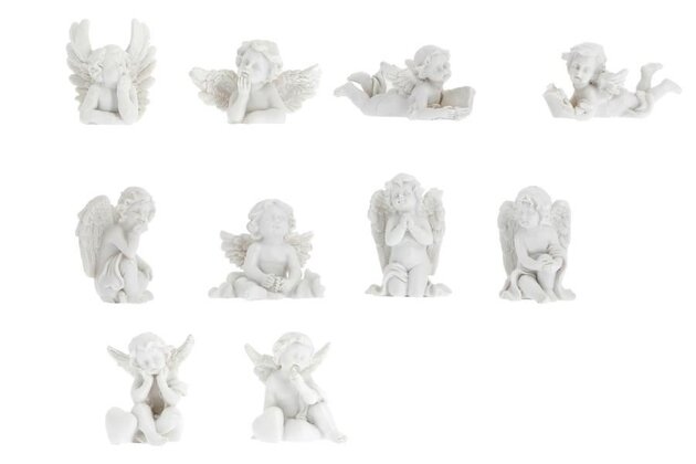Engel 6x5x7cm wit 10ass