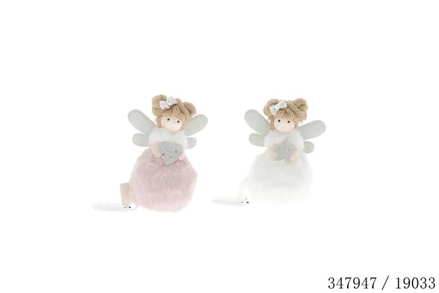 Engel meisje H15cm 2ass Led