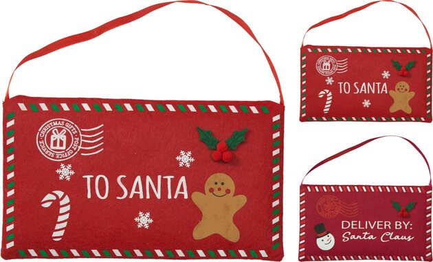 Envelop 28x16cm vilt 2ass