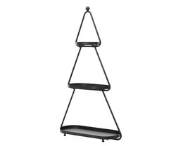 Etagère 23x62cm 3niveau's ijzer zwart