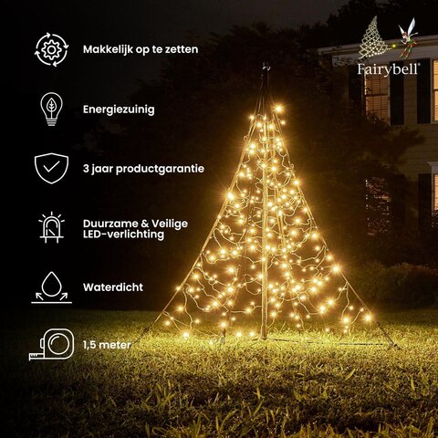 Fairybell AS 150CM-240LED warmwit met twinkellichtjes - afbeelding 4