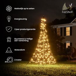 Fairybell AS 200CM-240LED warmwit met twinkellichtjes - afbeelding 3