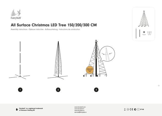 Fairybell AS 200CM-240LED warmwit met twinkellichtjes - afbeelding 8