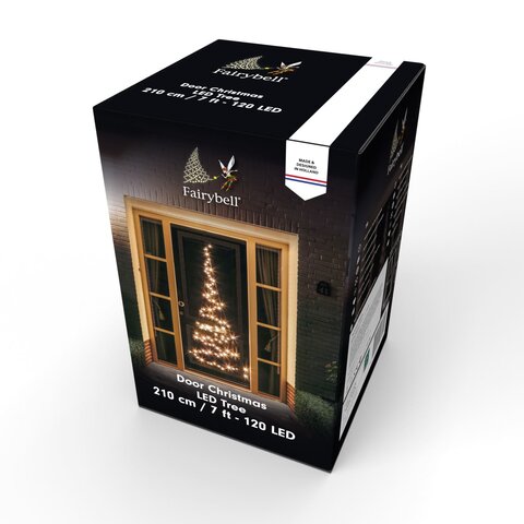 Fairybell Deur Boom 210CM-120LED warmwit met twinkellichtjes - afbeelding 5
