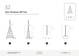 Fairybell Deur Boom 210CM-120LED warmwit met twinkellichtjes - afbeelding 6