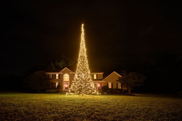 Fairybell kerstverlichting kerstboom buiten 10m hoog (2000 LED-lampjes in warmwitte kleur) - afbeelding 2