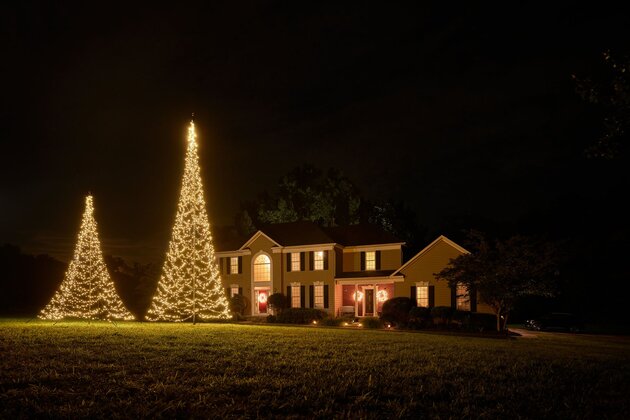 Fairybell kerstverlichting kerstboom buiten 10m hoog (2000 LED-lampjes in warmwitte kleur) - afbeelding 3