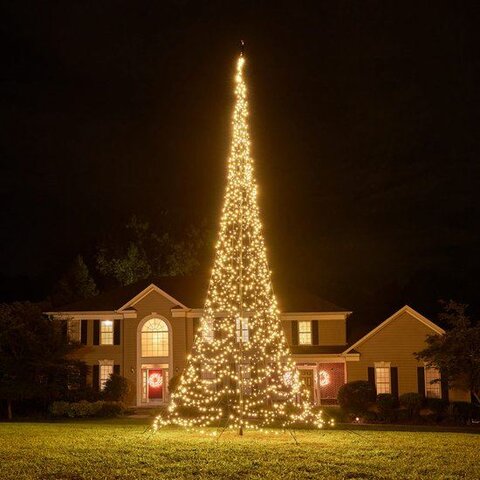 Fairybell kerstverlichting kerstboom buiten 10m hoog (2000 LED-lampjes in warmwitte kleur) - afbeelding 1